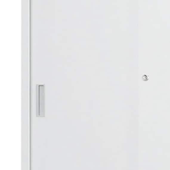 スチール書庫(TS-36S 引違い戸 浅型 WH) 2枚目画像