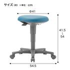 昇降チェア(OA-200 PVC-LGY キャスター付き) 7枚目画像