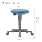 昇降チェア(OA-200 PVC-LGY キャスター付き) 7枚目画像