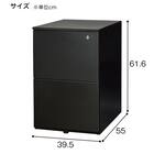 ワゴン(2段 HD-2F シリンダー錠 BK) 10枚目画像