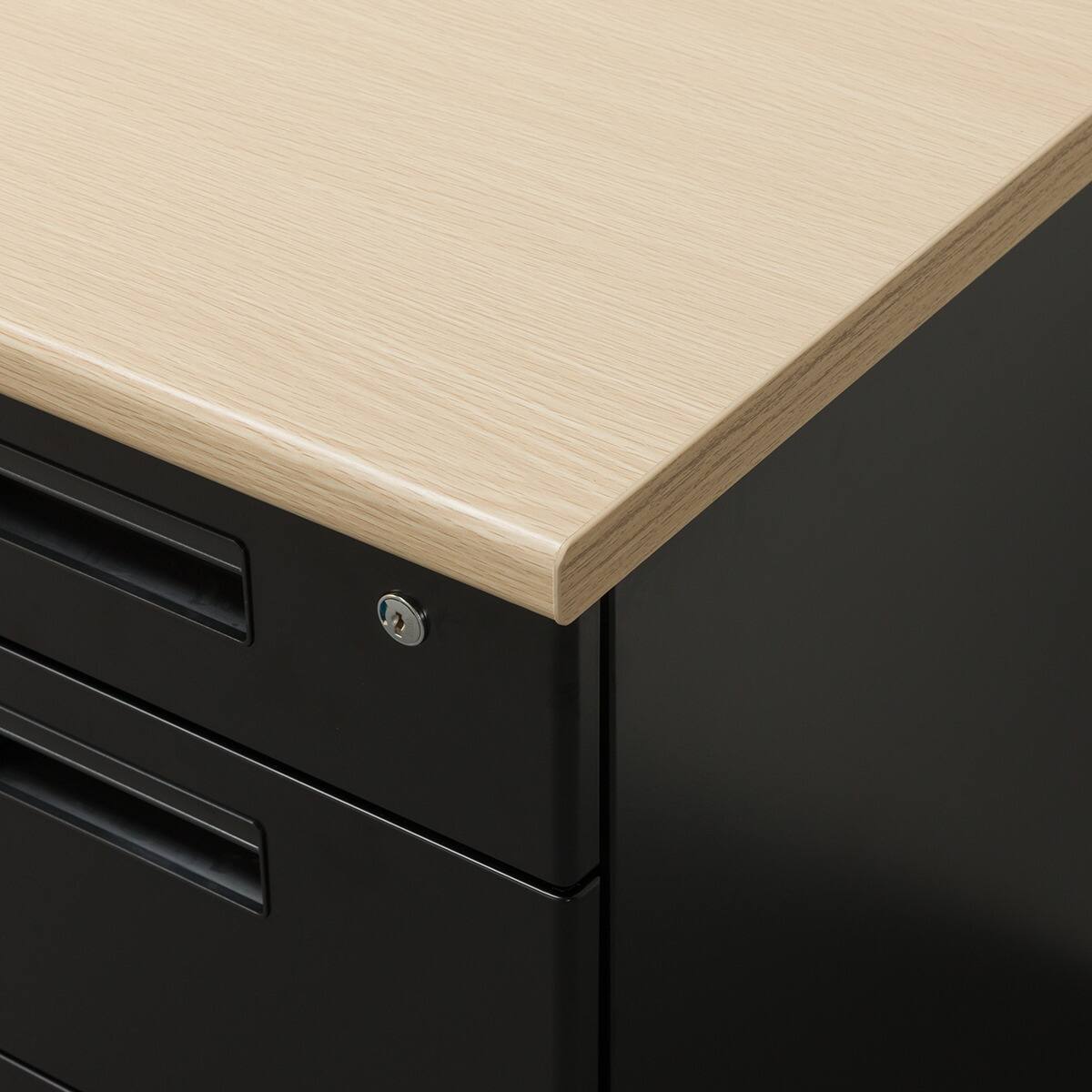 両袖机(MDA147 OAK/BK) | ニトリネット【公式】 家具・インテリア通販