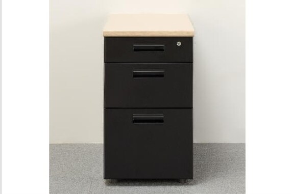 ワキヅクエ3ダン GD-01 OAK/BK 4枚目画像