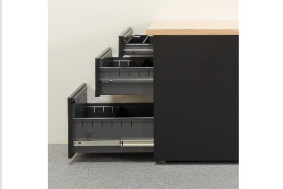 ワキヅクエ3ダン GD-01 OAK/BK 6枚目画像
