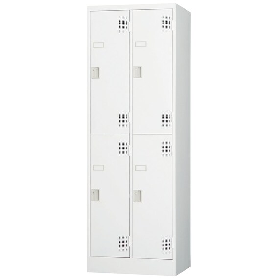 4人用スチールロッカー(2段 TLK-D4SN 内筒交換錠) 1枚目画像