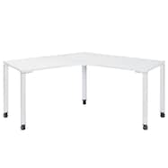 ブーメラン型テーブル(NTS-120LC キャスター付き ホワイト脚)