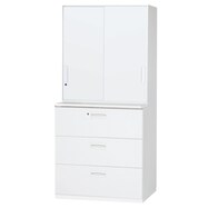 医療用収納(上引違い戸 V930-10S・下ラテラル3段 V945-309D 幅90cm)