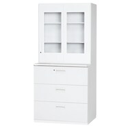 医療用収納(窓付き引違い戸 V930-10SG・下ラテラル3段 V945-309D 幅90cm)