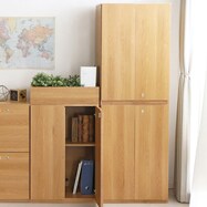 木製キャビネット(NT書庫 上両開き戸・下両開き戸)