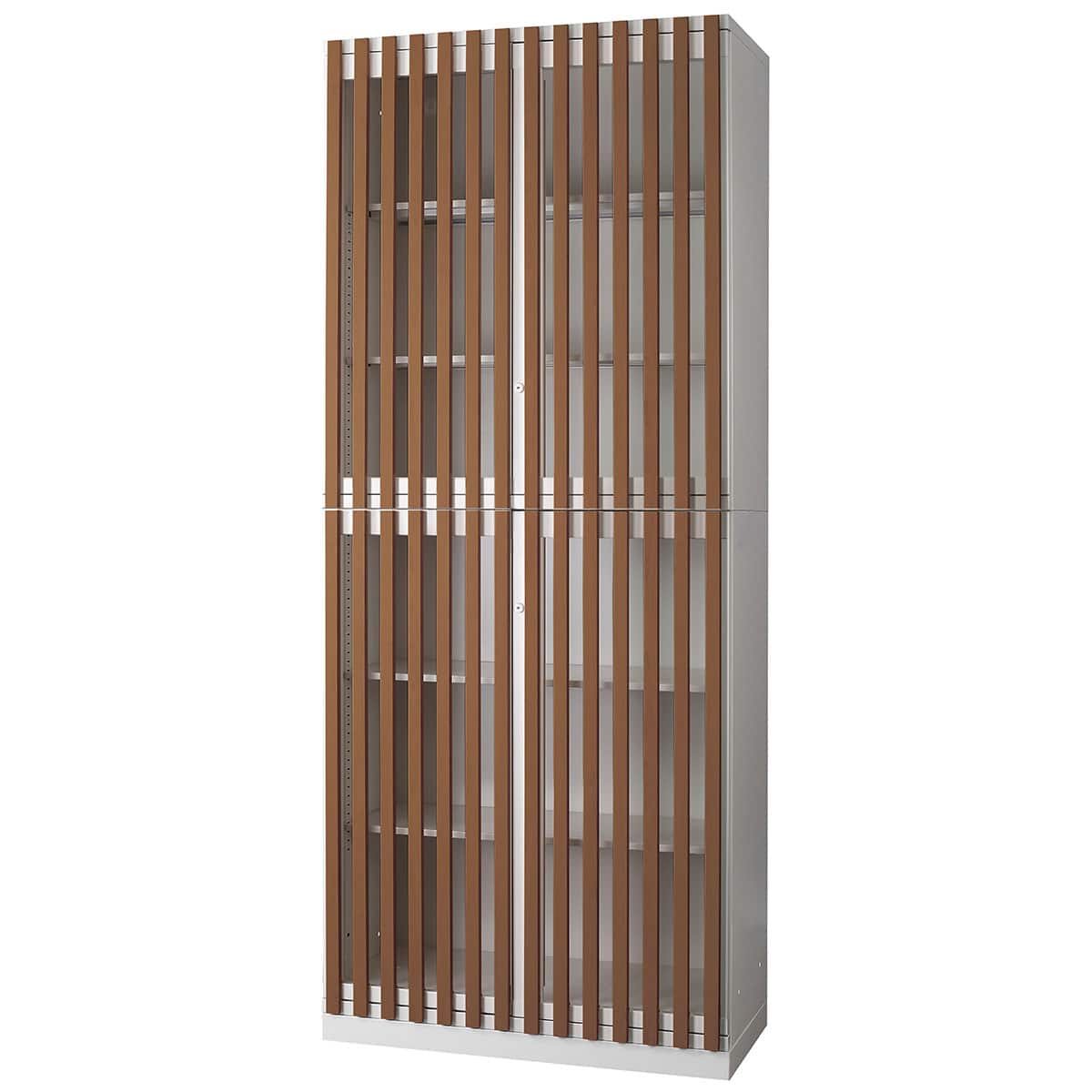 格子扉付きキャビネット(GROW 2段タイプ WH/BR) | ニトリネット【公式