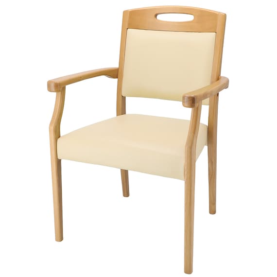 木製チェア(ケイプ2M LBR/IV) 1枚目画像