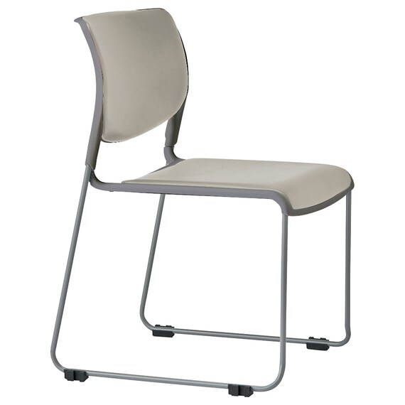 ミーティングチェア(MC183GG-VG1 PVC GY) 1枚目画像