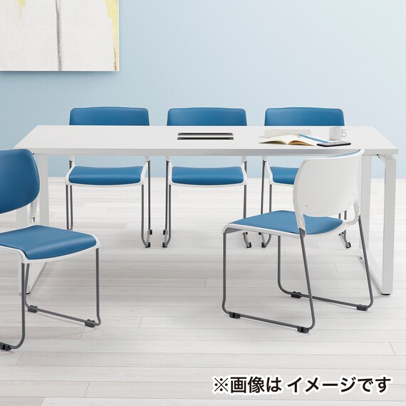 ミーティングチェア(MC183GG-VG1 PVC GY) 7枚目画像