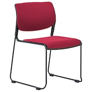 ミーティングチェア(MC183BB 布 樹脂ブラック/脚ブラック 幅49cm)