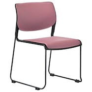 ミーティングチェア(MC183 BB PVC 樹脂ブラック/脚ブラック 幅49cm)