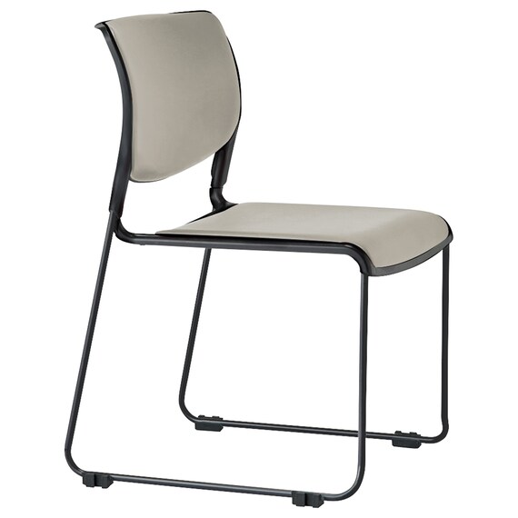 ミーティングチェア(MC183BB-VG1 PVC GY) 1枚目画像