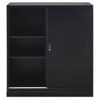 スチール書庫(引き戸 NT-88 ベース付き BK) 4枚目画像