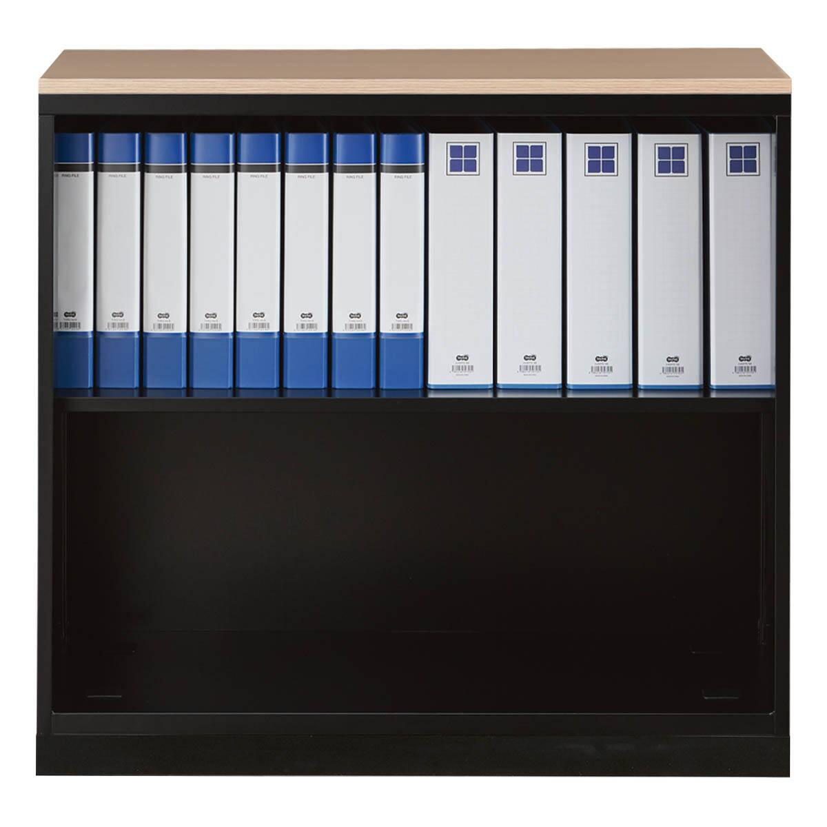 スチール書庫(オープン NT-A4 天板・ベース付き OAK/BK) | ニトリ スチール書庫(オープン NT-A4 天板・ベース付き OAK/BK) | ニトリ