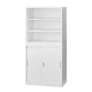 スチール書庫(上オープン・下引違い NT-88 ベース付き)