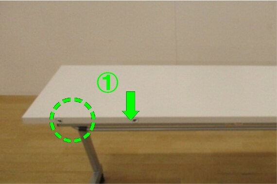フラップテーブル LCL-1545 WH 5枚目画像