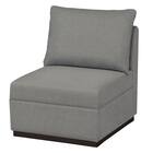 1人用布張りソファ(カレル C-N1-CU07 GY) 1枚目画像