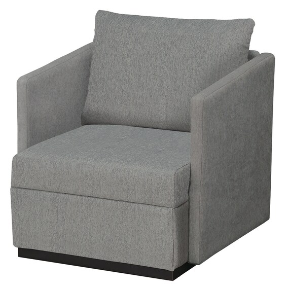 1人用布張りソファ(カレル 肘付き C-N1-CU07 GY) 1枚目画像