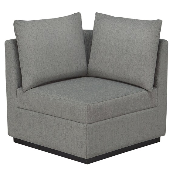 コーナー布張りソファ(カレル C-N1-CU07 GY) 1枚目画像