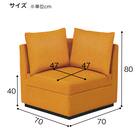 コーナー布張りソファ(カレル C-N1-CU07 GY) 5枚目画像