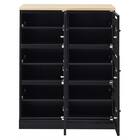 パーソナルロッカー(6人用 TSPL-N6 BK/OAK) 4枚目画像