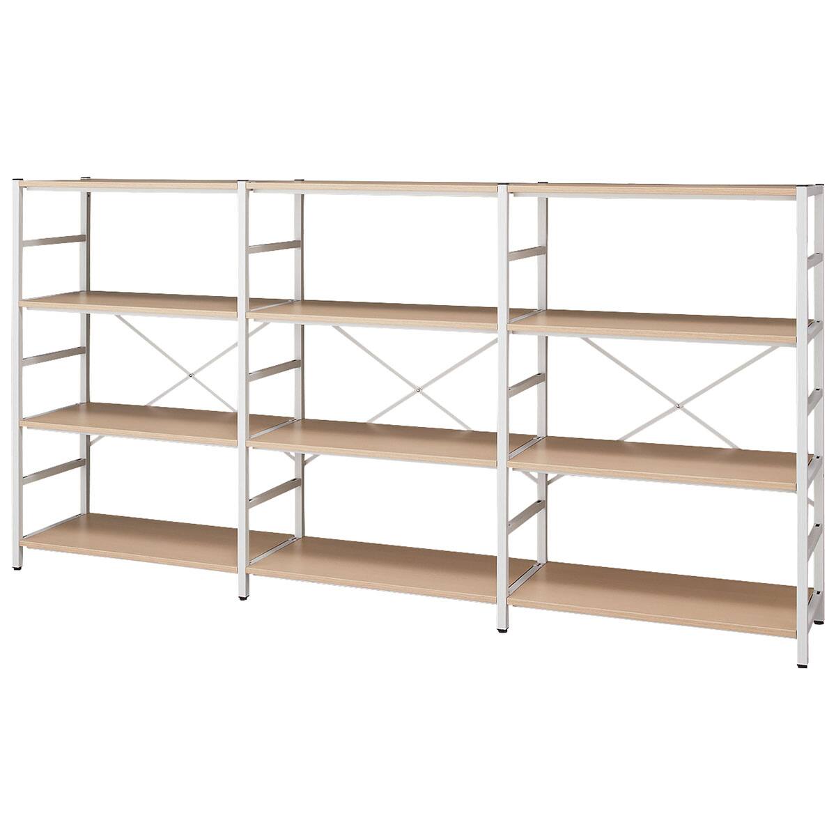 3連シェルフ(3段 NT2400-1200 WH/OAK) | ニトリネット【公式】 家具