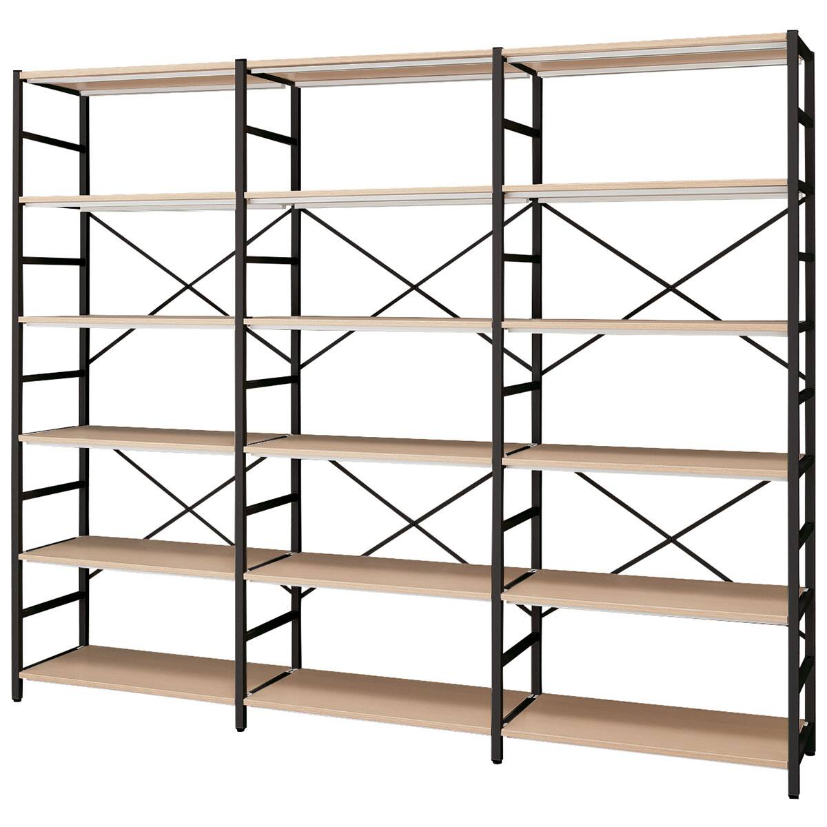 3連シェルフ(5段 NT2400-1930 BK/OAK) | ニトリネット【公式】 家具