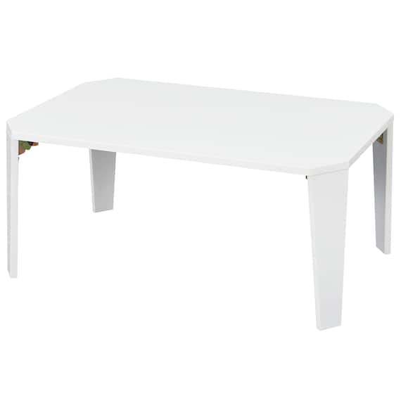 【在庫限り】折りたたみ簡易テーブル(シャインB 幅75cm WH) 1枚目画像