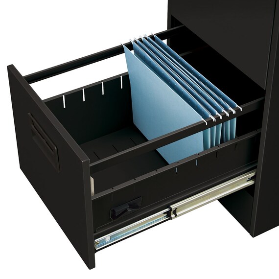 ファイリングキャビネット(TSFC 2段 ハンギングフレーム付き BK) 7枚目画像