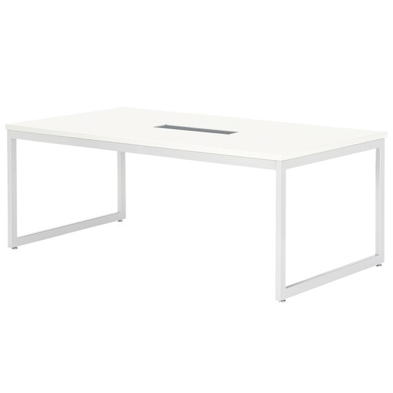 フリーアドレスデスク(QB-WH 1890W OW 6001 ワイヤリングBOX付き) 1枚目画像