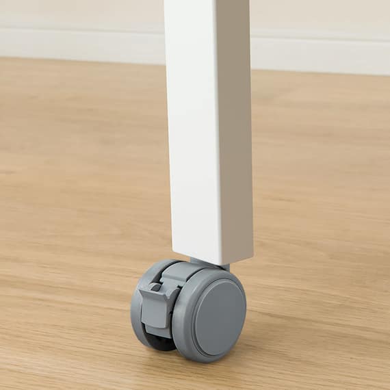 ミーティングテーブル(台形タイプ NTTZ-1806WH/WH) 4枚目画像