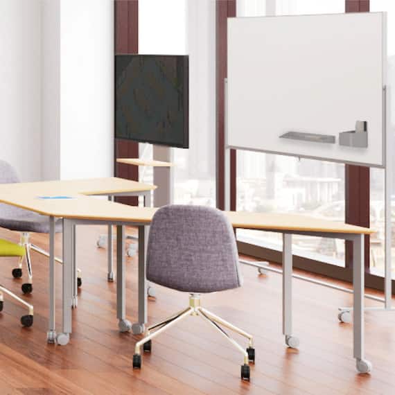 ミーティングテーブル(台形タイプ NTTZ-1806WH/WH) 7枚目画像