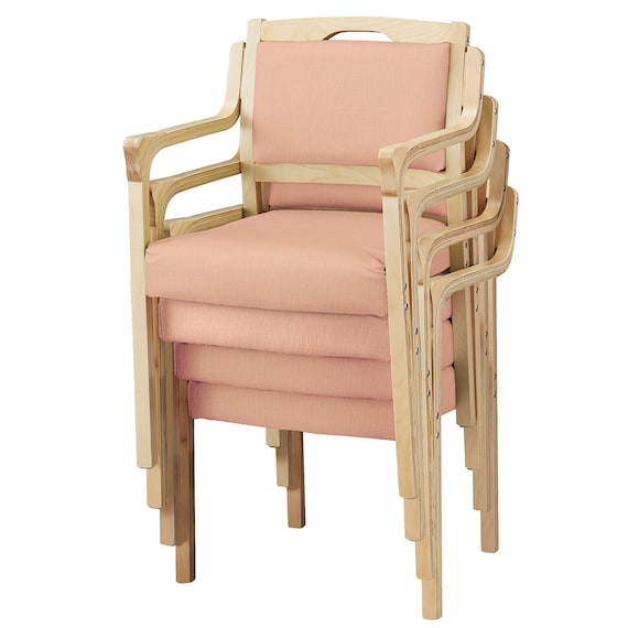 木製チェア(コール 肘付き NA/PI) 9枚目画像