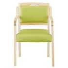 木製チェア(コール 肘付き NA/GR) 2枚目画像