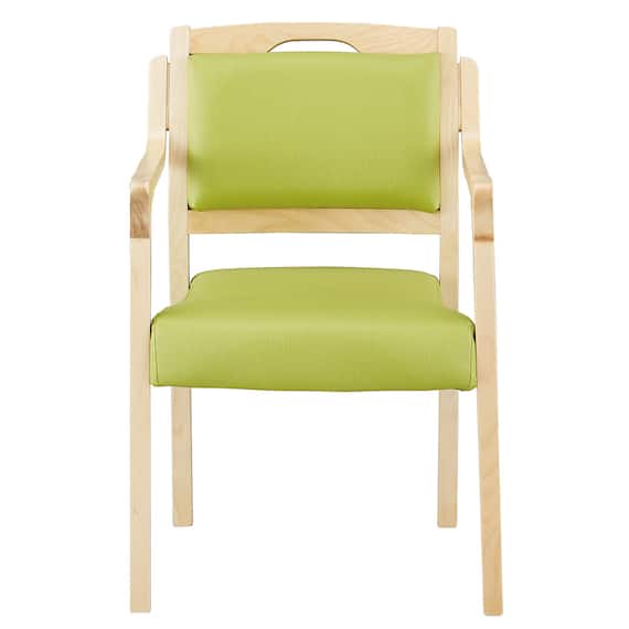 木製チェア(コール 肘付き NA/GR) 2枚目画像