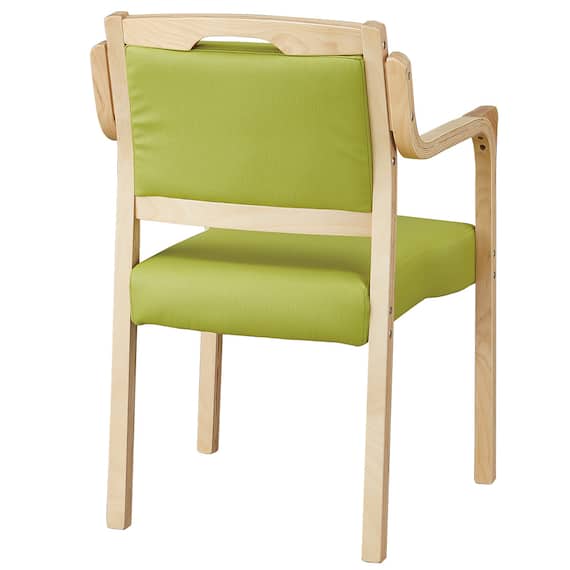 木製チェア(コール 肘付き NA/GR) 4枚目画像