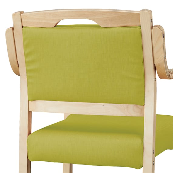 木製チェア(コール 肘付き NA/GR) 6枚目画像