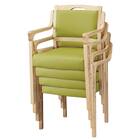 木製チェア(コール 肘付き NA/GR) 9枚目画像