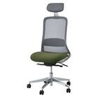 オフィスチェア(BELLA GMW ヘッドレスト付き GR) 1枚目画像