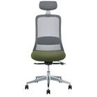 オフィスチェア(BELLA GMW ヘッドレスト付き GR) 2枚目画像