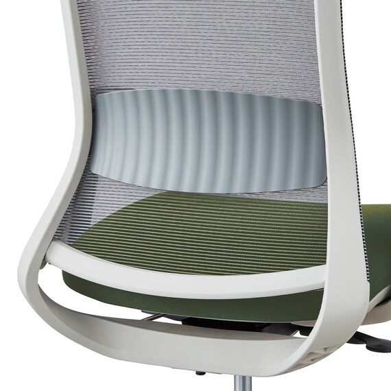 オフィスチェア(BELLA GMW ヘッドレスト付き GR) 7枚目画像