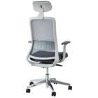 オフィスチェア(BELLA GMW 肘・ヘッドレスト付き GY) 4枚目画像