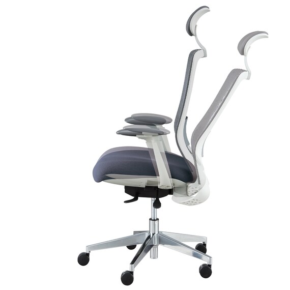 オフィスチェア(BELLA GMW 肘・ヘッドレスト付き GY) 7枚目画像