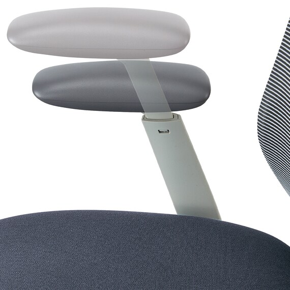 オフィスチェア(BELLA GMW 肘・ヘッドレスト付き GY) 10枚目画像