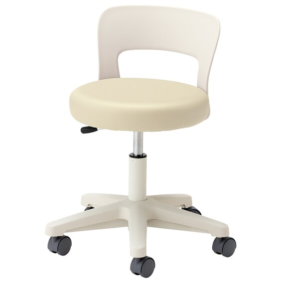 昇降チェア(CA-14L 背付き キャスター脚 PVC-CYE) 1枚目画像