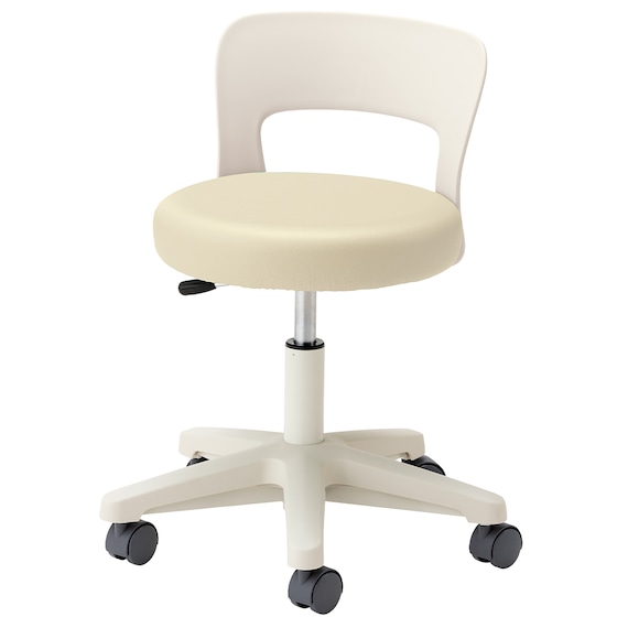 昇降チェア(CA-14L 背付き キャスター脚 PVC-CYE) 1枚目画像