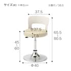 昇降チェア(CA-14BL 背付き 円盤脚 PVC-CYE) 7枚目画像